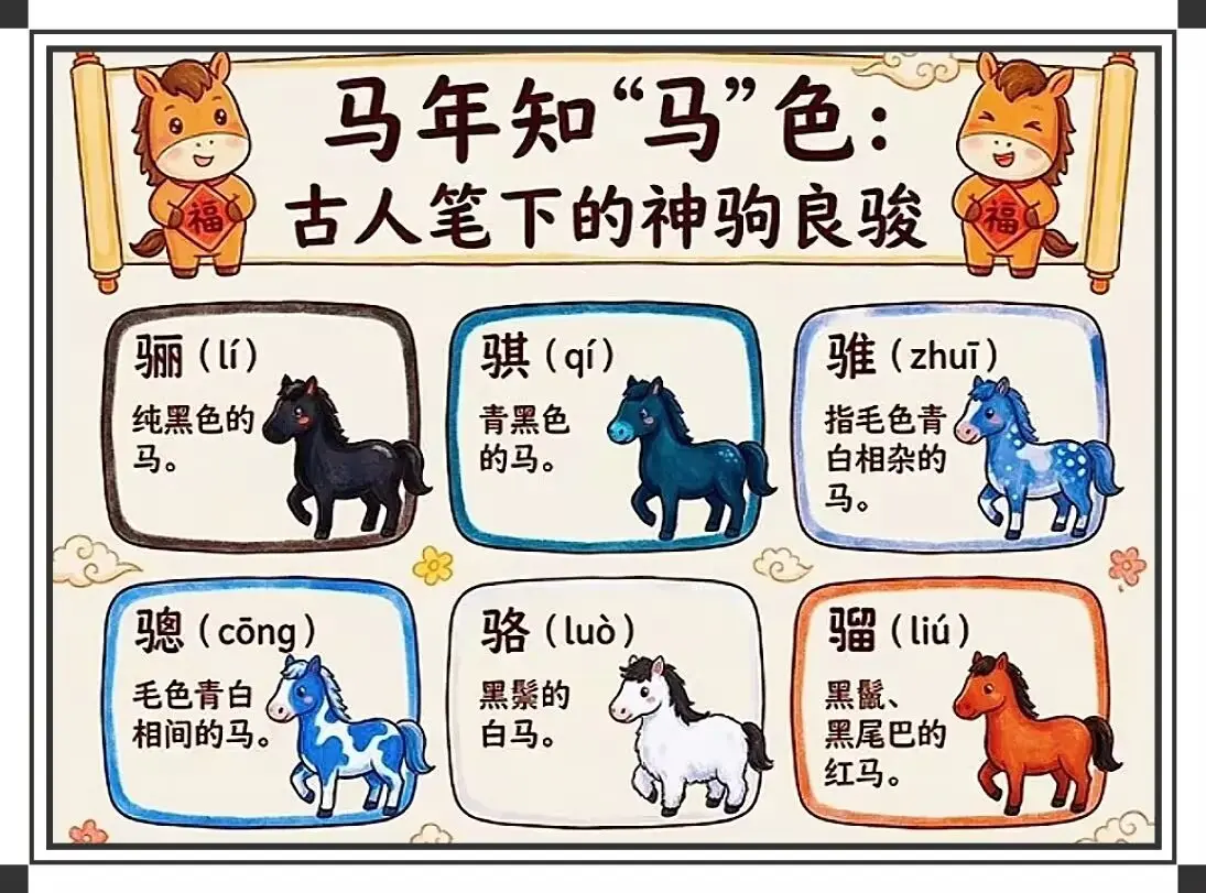 古代不同颜色的马的寓意- 抖音