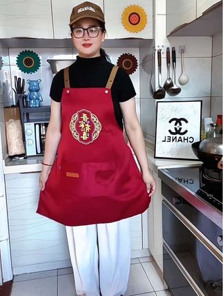 【婚庆专用红色围裙定制logo;结婚喜庆喜事防水防污围裙】#围裙 #加厚棉布面料耐脏耐磨#防水防油#红色喜庆又好看 #婚庆围裙 @DOU+小助手 @巨量千川