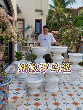 花园又入了很多大型的罗马柱和罗马盆,新款的罗马柱融入了我们的植物鲜花元素,还特别加粗加宽台面,这样摆花盆也更加稳重,喜欢的朋友们不要错过啦!#花盆推荐 #罗马柱 #罗马盆 #欧式花盆 #艺术花盆