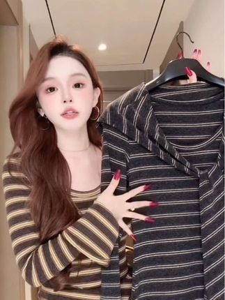 #气质轻熟风 #百搭显瘦 #慵懒风穿搭 #穿出女人味 #条纹控