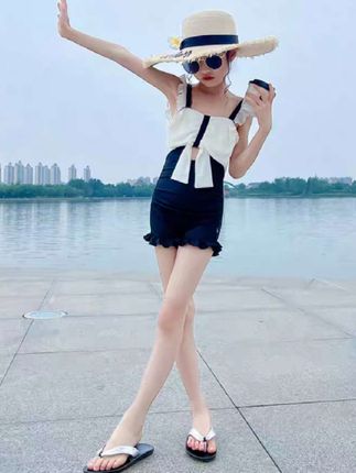 #儿童泳衣#高级泳衣#吊带泳衣#女童泳装#时尚洋气