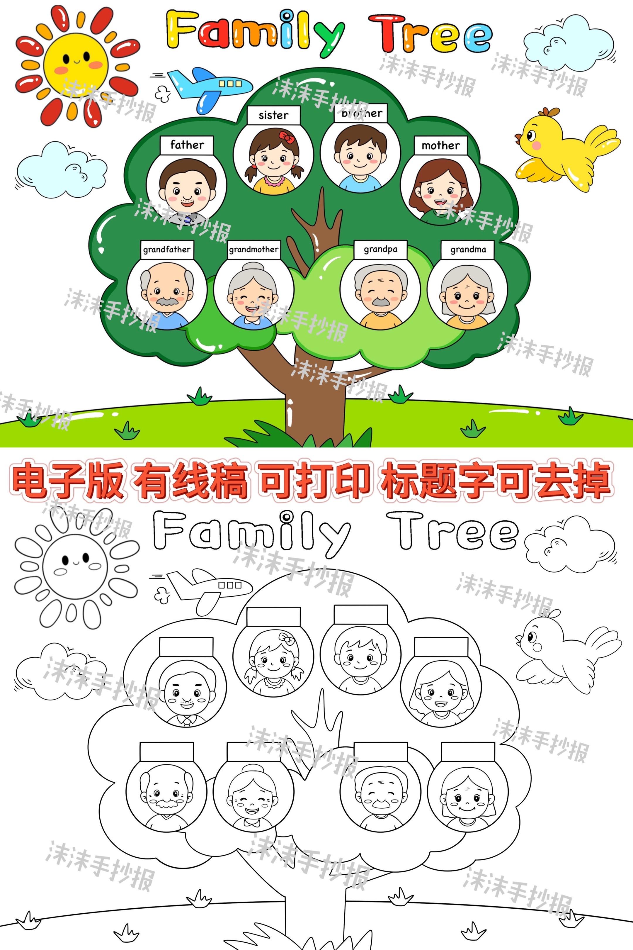#英语家庭树手抄报 #familytree手抄报 #家庭树英语小报 #家庭树英语手抄报 #我的家庭英语手抄报