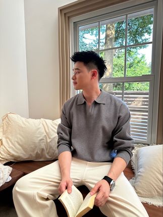 意识极简的海鸥,是男人社交的明片,干净大方#polo衫 #海鸥领polo衫 #老钱风穿搭 #秋季上衣
