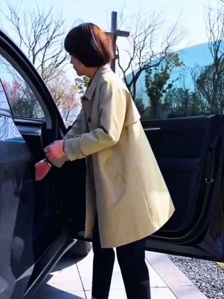 #韩版中长款风衣外套#秋冬穿搭#休闲百搭#时尚显瘦#穿搭#穿出自己的风格#风衣