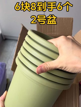 6块8到手6个透气2号花盆,四季可用,摆放在哪都好看#透气花盆