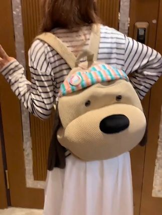 谁能拒绝一个容量超大的可爱大耳小狗书包呢#开学季 #小狗书包 #开学必备