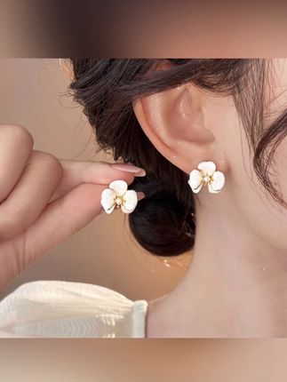 #蝴蝶兰花朵珠珠耳环 #925银耳饰 #精美耳饰 #时尚饰品