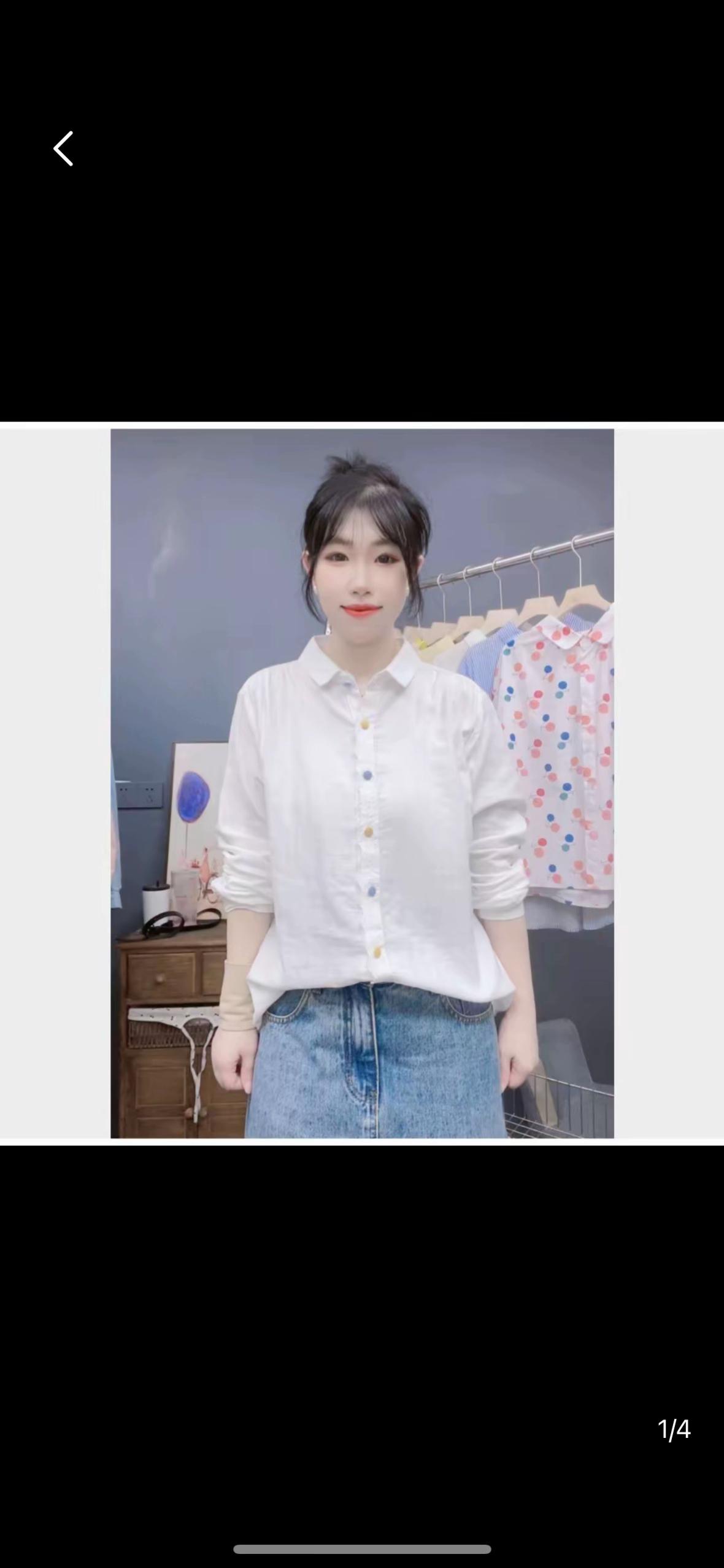 长袖衬衫彩扣纯色百搭翻领白色打底简约春夏新款衬衣春季服饰小众#衬衫推荐#白色打底衫推荐#新款上市推荐