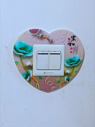 家里的开关上可以装一个开关贴保护套,装饰后好看又别致。#开关贴 #开关装饰贴 #开关保护套