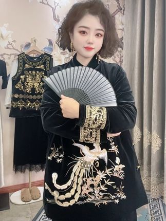 #秋冬新款 #国风刺绣马甲穿搭 #好看的衣服都在这里 #显瘦显高显气质