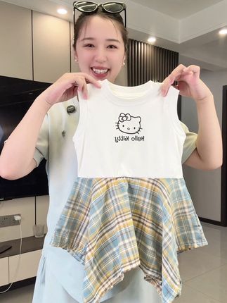 才这个价买到一个这么洋气好看的背心裙,女儿穿着甜酷甜酷的,太洋气了! #女童背心裙#女童连衣裙#超便宜超划算 #宝妈推荐