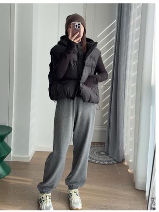 秋冬连帽马甲外套 #保暖穿搭 2025棉服马甲秋冬季新款女小个子连帽宽松短款欧美外套 #马甲
