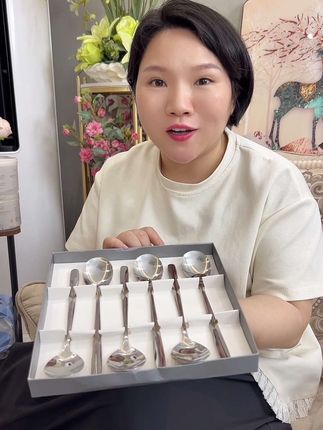 【德国厨匠】不锈钢勺子韩式长柄勺吃饭汤勺子西餐勺喝汤家用礼盒装#实用好物 #超划算超便宜