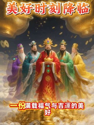美好时刻降临。#传统文化 #愿众生平安吉祥 #每日分享 #五路財摆件
