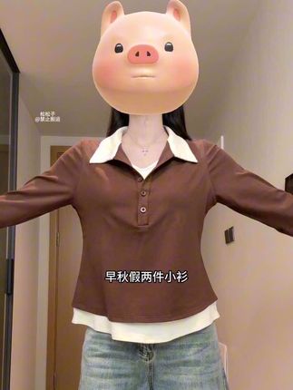 这个假两件上衣版型真的超绝,修身显瘦又藏肉!#大码女装 #遮肉显瘦穿搭 #假两件衬衫 #早秋穿搭 #高级感穿搭