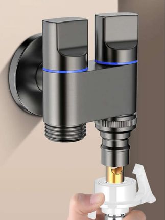 #一进二出洗衣机龙头 #洗衣机水龙头 #全铜加厚水龙头 #洗衣机水龙头止水阀 #水龙头止水阀