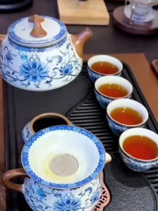 #青花茶具 #汝窑茶具套装 #茶具套装 #陶瓷茶具套装推荐 #无限回购的宝藏单品