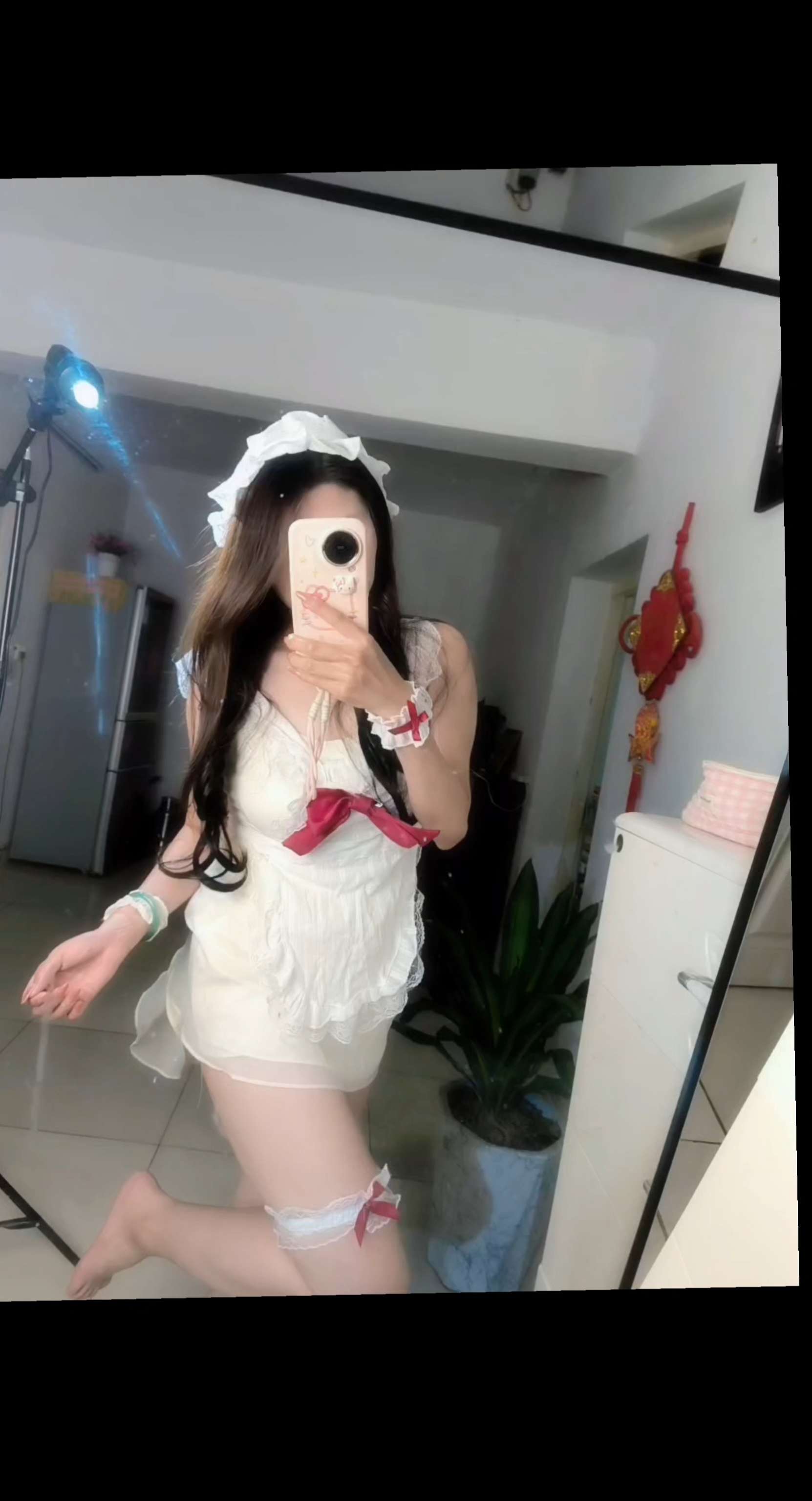 今夜穿搭。 #辣妹穿搭 #不露脸系列 #女仆装 #猫系女友