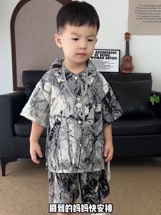 男童衬衫短袖两件套,软软糯糯超舒适#男童穿搭#男童夏装#童装#潮童穿搭#高品质童装