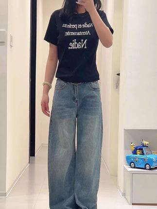 要长裤的集美们,百搭神裤来咯#牛仔裤 #ootd穿搭 #梨形身材穿搭 #显瘦裤子 #神裤
