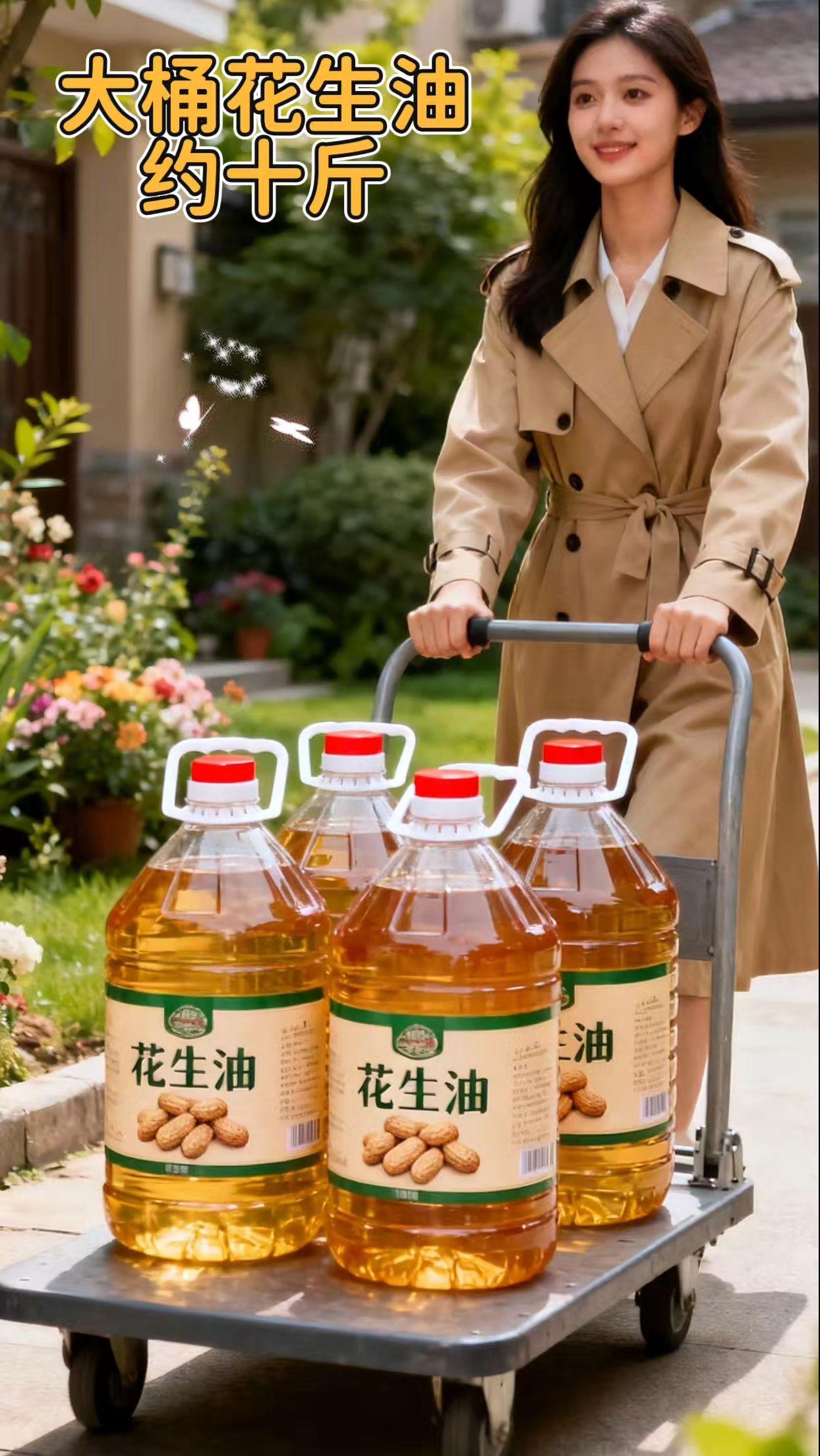 压榨花生油十斤。这花生油炒菜香喷喷,家的味道全在这!厨房飘香,一勺花生油就够了,幸福滋味。用花生油,让每一口都充满家的温暖。 小时候,妈妈总爱用金黄透亮的花生油炒菜,那香气至今仍萦绕心头,是记忆里最温暖的味觉符号。#花生油#食用油#厨房必备#强烈推荐 #美食
