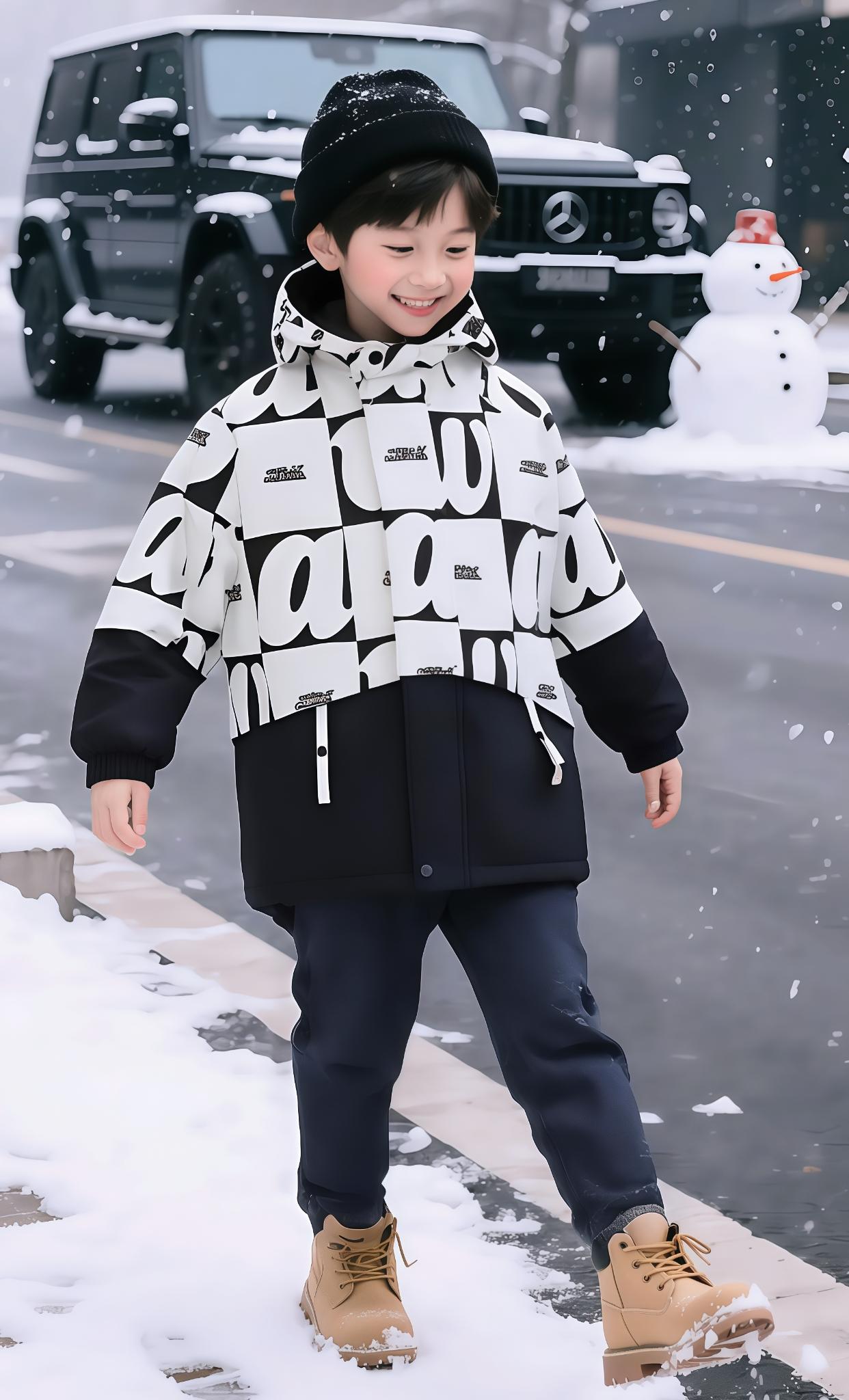 #冬季必备   #男童穿搭分享 姐妹们快来捡漏了!这个男童的长款棉服真的太帅了,现在反季买真的很划算!它采用的是冲锋衣的面料,非常的防风保暖,而且还是加绒加厚的,特别暖和,冬天穿都没问题。整体的设计时尚又百搭,不管是配牛仔裤还是休闲裤都很好看,快给你家的小帅哥安排一件吧!