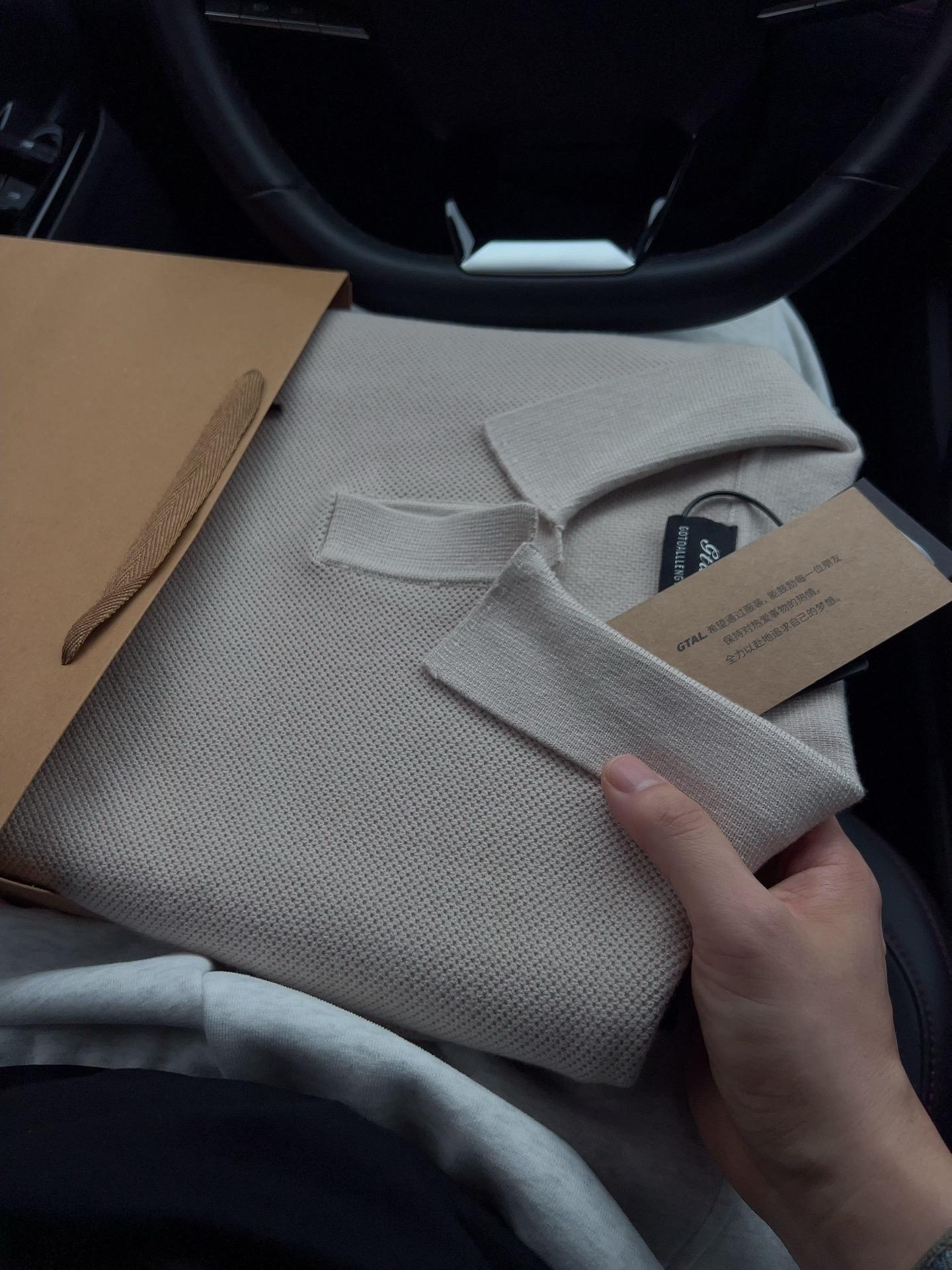 GTAL美式630g重磅14针54支双股毛衣老钱风翻领#海鸥领 #针织衫