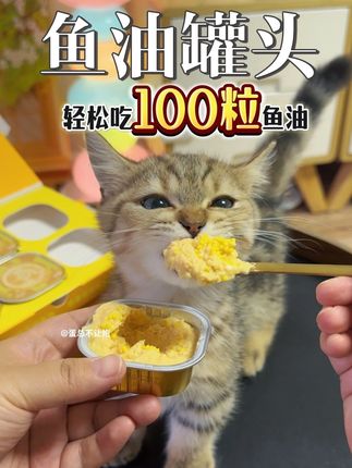 吃一个罐头轻松就吃进去100粒鱼油!#猫罐头 #猫粮 #科学养宠攻略 #无限回购的宝藏单品 #鱼油