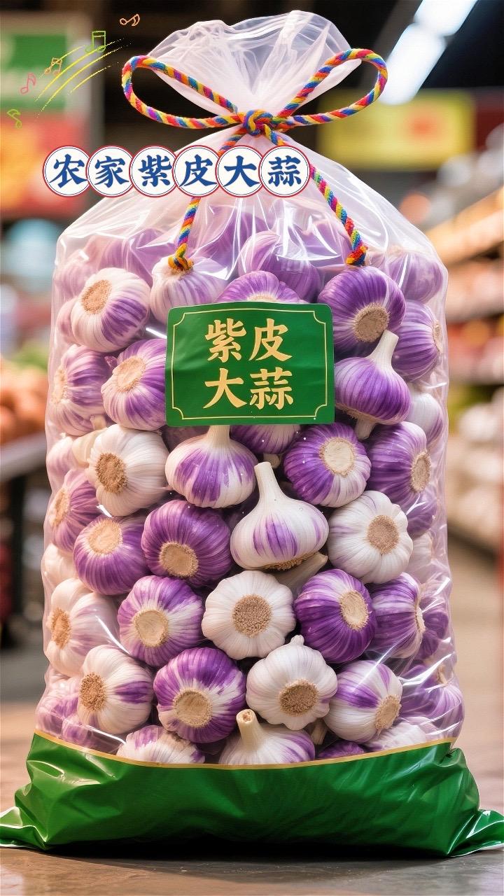 【衣家紫皮大蒜】紫皮大蒜,堪称厨房中的宝藏食材。外皮呈独特的紫白色,瓣大且饱满紧实。辛辣味浓郁,无论是爆香炒菜增添烟火气,还是制成蒜蓉酱搭配海鲜、蔬菜,都能赋予菜品灵魂。其丰富的营养成分,是烹饪调味的好物#紫皮大蒜 #大蒜 #优质农产品 #美味可口 #干大蒜