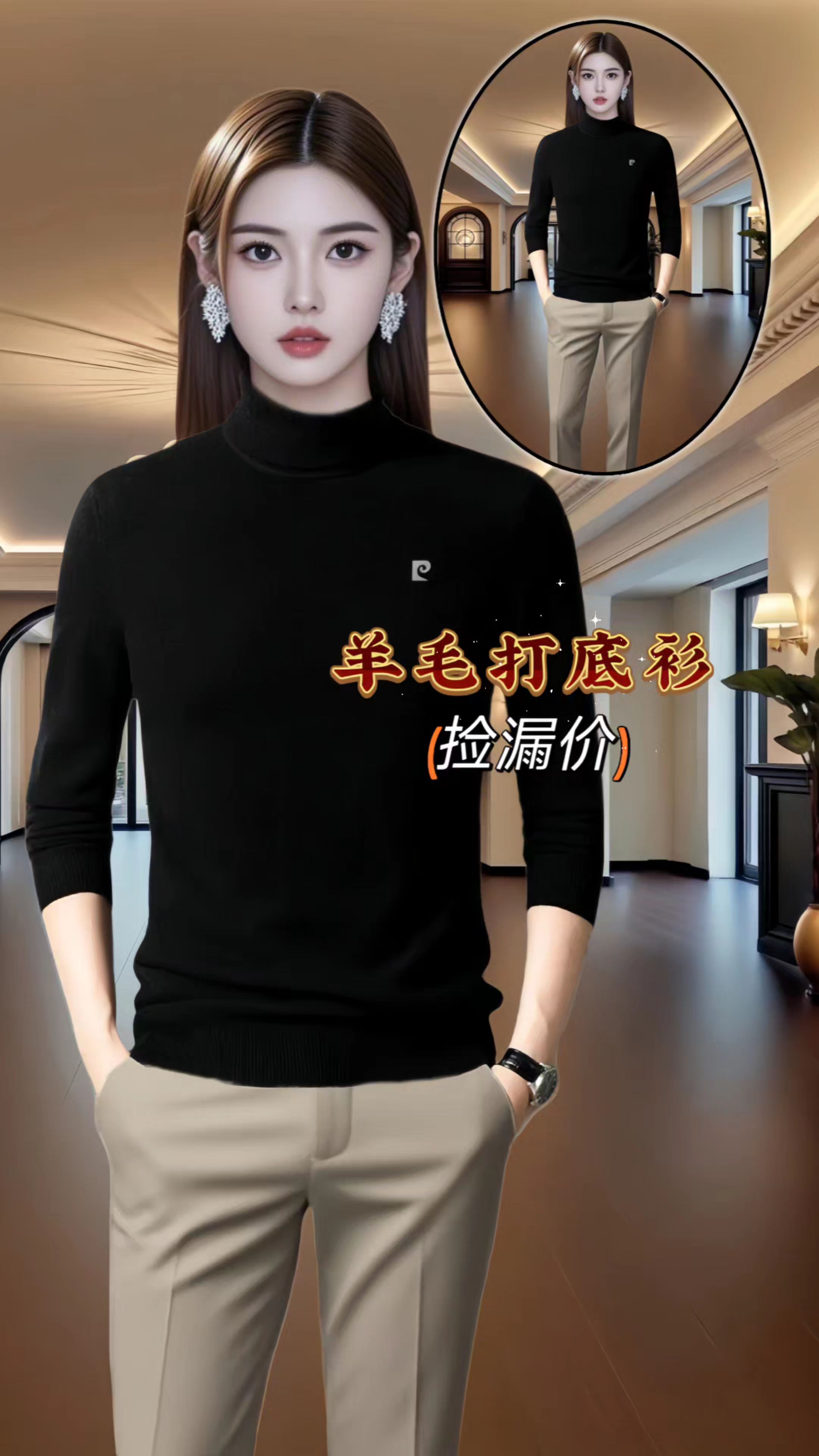 皮尔卡丹男士高领羊毛衫 冬季加厚保暖款 甄选优质羊毛材质,专为男士冬季设计。经典高领版型,紧密锁温,有效抵御寒风,告别颈部着凉烦恼;加厚面料触感软糯,兼顾保暖性与亲肤感,久坐办公或户外出行均能保持舒适暖意。整体采用纯色设计,简约大气易搭配,可内搭衬衫打造商务休闲风,也能外穿适配各类外套。尺码覆盖大码,满足不同身形需求,无论是日常通勤还是居家穿着,都是冬季必备的实用打底单品,为男士冬日穿搭注入温暖与质感。#打底衫搭配 #羊毛打底衫 #打底衫男 #时尚气质穿搭 #针织衫