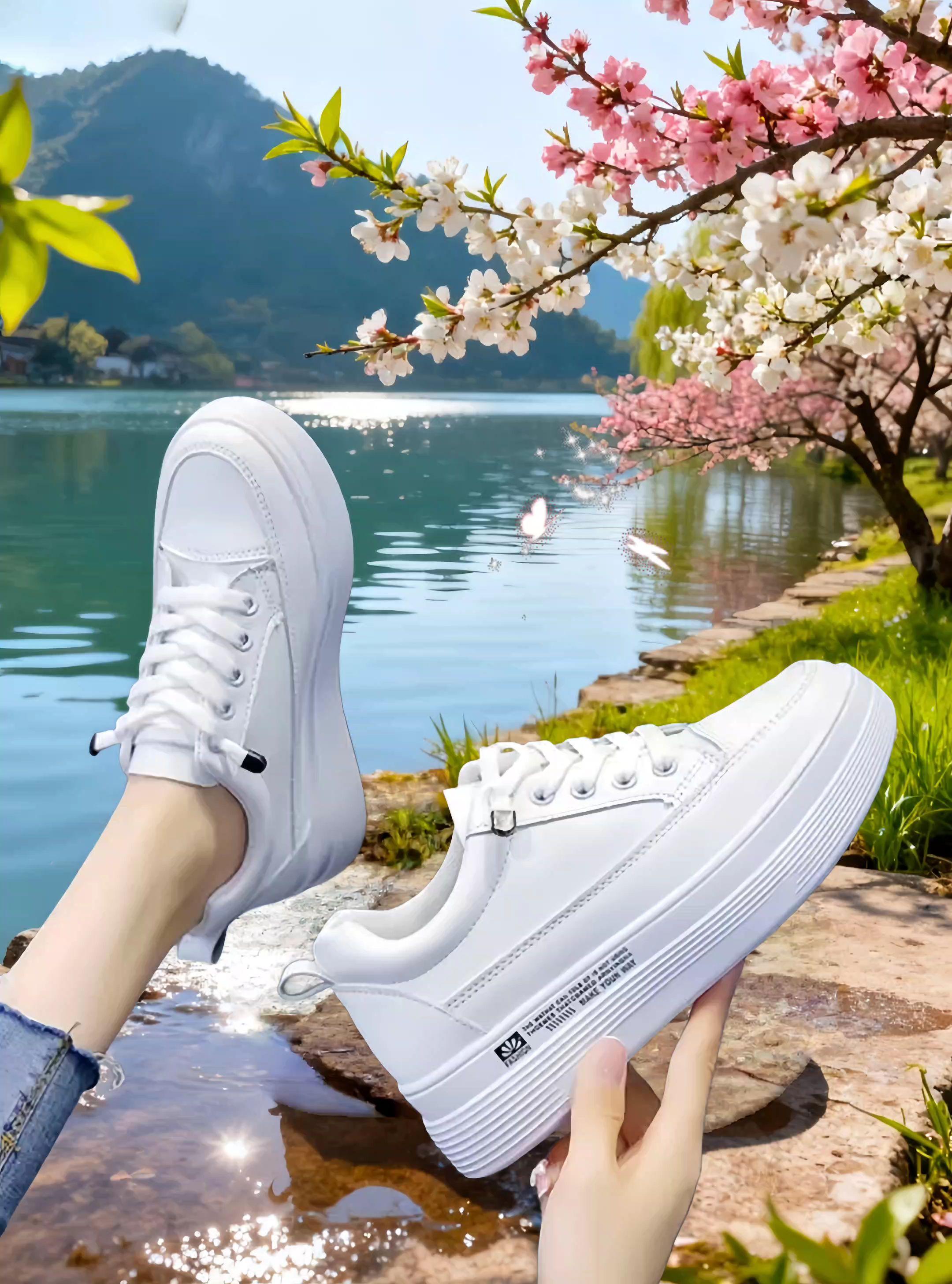 挖到宝!这双小白鞋我能焊在脚上👟 家人们,我不允许还有人不知道这双2024夏新款厚底小白鞋! 圆头面包鞋型可爱到犯规,宽脚星人友好。厚底设计瞬间增高,视觉上拉长腿线,小个子的显高神器实锤! 小众设计不撞款,走在街上就是独特风景线。而且它超级百搭,牛仔裤、小裙子随意搭,轻松拿捏各种风格。 高颜值又实用,谁能不爱?速速加入购物车🛒 #小白鞋 #厚底鞋 #2024新款 #百搭板鞋