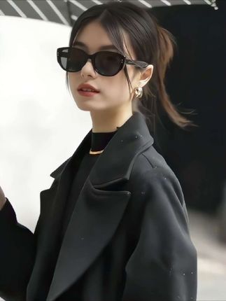 王嘉尔同款白色猫眼墨镜女防紫外线太阳镜新款潮流情侣眼镜女#高颜值眼镜 #时尚眼镜 #太阳镜女