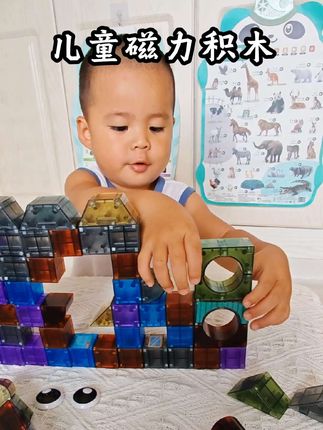 #北国E家 这款#磁力积木 我儿子每天都要拿出来玩,好几个月都玩不腻,这个不仅好玩还能锻炼宝宝的动手动脑能力,真的推荐#儿童积木推荐#积木搭建#积木