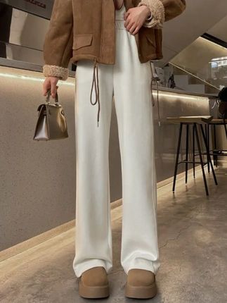 王奕婷秋冬季阔腿休闲裤子女款爆款2025新款高腰宽松显瘦垂感百搭#时尚洋气女装#高腰窄版阔腿裤#宽松垂感显瘦#百搭休闲潮流