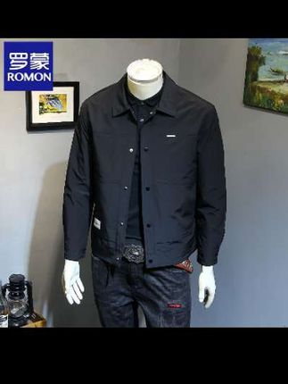 罗蒙夹克男士秋季潮流工装运动翻领上衣服纯色宽松休闲外套男潮流#好物推荐🔥 #当天发货#全国各地发货到家