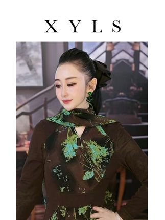 女装连衣裙弹力印花T006738