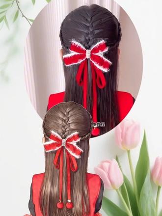 幼儿园百搭发型,儿童披肩半扎+小蝴蝶结,轻fufu的公主感拿捏了,幼儿园老师都夸好看,颜值气质双在线~#儿童花样编发教学#儿童编发 #披肩发型#简单好看发型 #生女儿就是用来打扮的 @DOU+小助手 @创作者扶持 @DOU+上热门