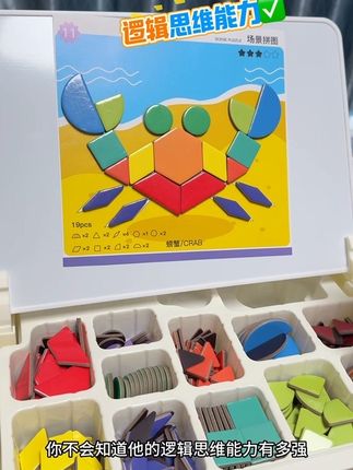 一定要给孩子入这款让宝贝动手又动脑的几何磁力七巧板,既能动手又能动脑,还能锻炼孩子的逻辑思维和专注力,一举两得#七巧板 #专注力培养#让孩子远离手机