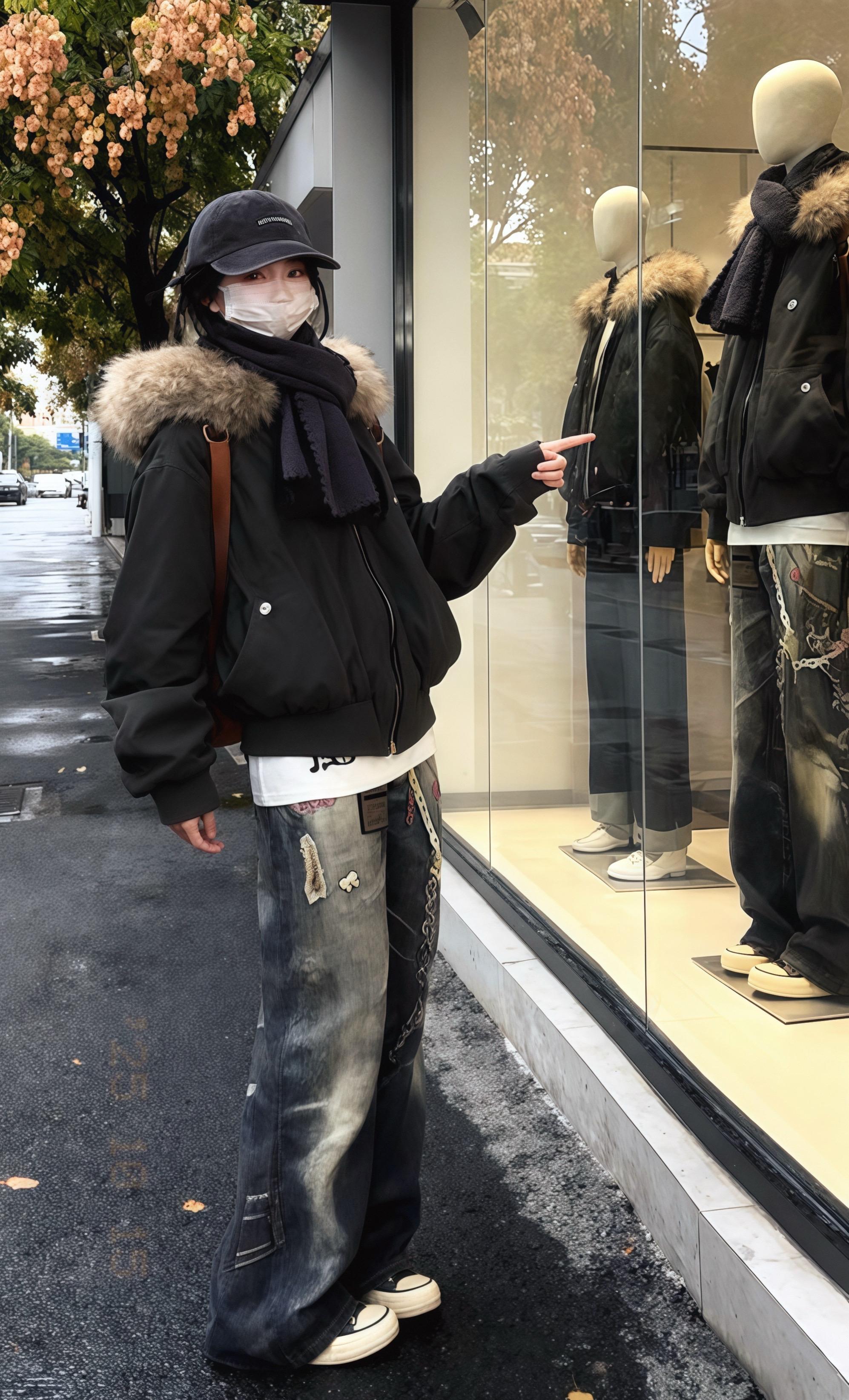 暖冬密码。深秋的雨,把空气洗刷得清透又带着凉意。许萳裹紧身上的黑色短款棉服,毛茸茸的大毛领像云朵般柔软,为她抵御着寒风。她搭配了条做旧感十足的阔腿牛仔裤,脚上是简约的帆布鞋,棒球帽压低,整个人自在又随性。 她站在一家服装店的橱窗前,指着里面和自己身上款式相似的衣服,眼睛亮晶晶的。“你看,和我这身好像!”她笑着对身边的朋友说。 雨还没停,路面有些湿滑,许萳却毫不在意,蹦蹦跳跳地走着,衣角随着她的动作轻轻摆动。帽子下露出的发丝被风吹得微乱,她也懒得去整理,脸上满是轻松惬意的神情。对她而言,这暖呼呼又舒适的穿搭,就是开启暖冬的密码,让她能在微凉的天气里,随心享受属于自己的自在时光。 #韩系穿搭 #秋冬ins风穿搭技巧 #棉服也能穿出时尚感 #外套穿搭 #一件过冬