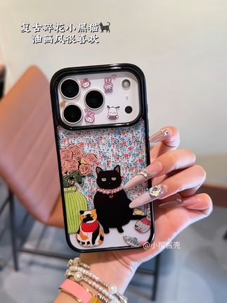 猫门永存!谁能拒绝这款碎花小黑猫🐈⬛壳子呀!#手机壳 #苹果手机壳 #防摔手机壳 #闺蜜同款