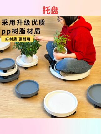 #好物推荐🔥 卉馨钢化花盆托盘底座加厚花盆托盘环保结实防滑万向轮可移动养花#园艺 #园艺工具#加厚 #托盘