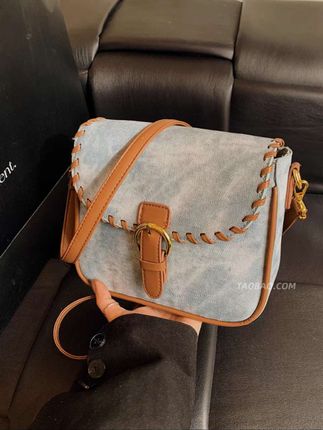 #今年流行爆款小包包 女2025新款时尚撞色百搭斜挎包#超火单肩小方包