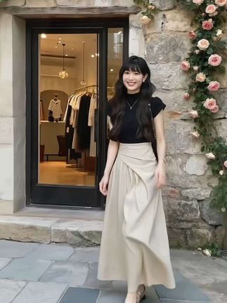 #半身裙套装 #早秋高智感职场穿搭