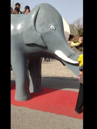 北宁公园的大象滑梯又回来了#大象滑梯 #北宁