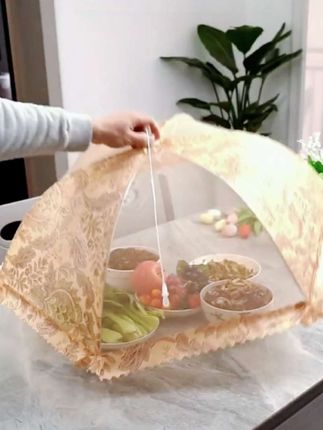 夏天吃剩的饭菜容易招惹蚊虫苍蝇,入手一个这样的折叠网丝菜罩,方便又实用#菜罩 #菜罩家用 #好物分享#折叠式网丝菜罩