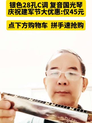 28孔银色C调复音国光口琴演奏 20款可选#口琴推荐#口琴演奏#抖音爆款口琴#乐器分享