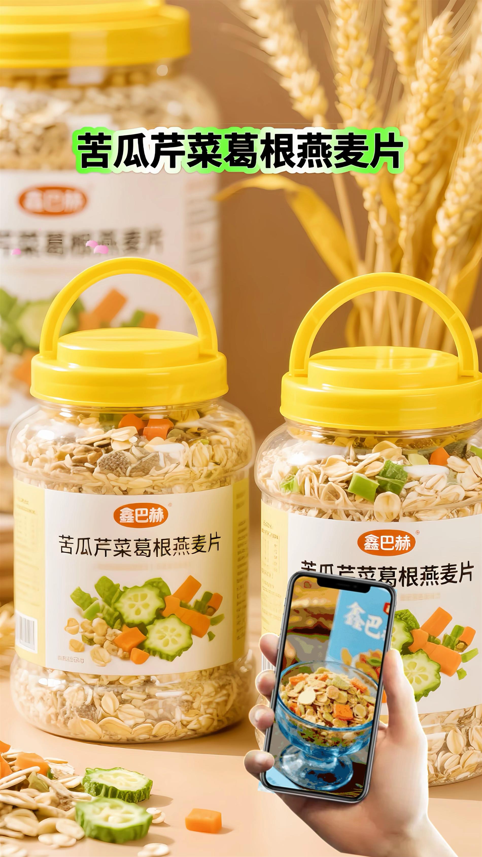 这款苦瓜芹菜葛根燕麦片2斤大桶装,营养满即食冲饮麦片,饱腹感超强,免煮的很方便,随时随地享受健康生活。丰富的植物纤维,搭配山药的细腻口感,每一口都是对身体的呵护。无蔗糖的配方让你吃得安心,快来体验这份自然的美味吧!#早餐吃什么 #燕麦片 #抖音美食创作人 #抖音美食推荐官 #上热门@抖加🔥上热门🔥dou+🔥热点宝 @DOU+小助手