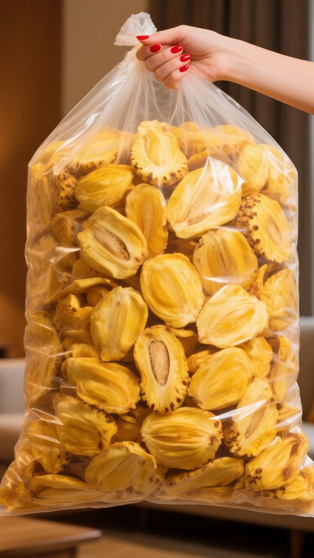 菠萝蜜干来啦!片片厚实饱满,咬下去柔韧有嚼劲,果香浓郁超上头!满满当当超实惠,追剧、解馋必备!#菠萝蜜干 #追剧小零食 #零食推荐 #菠萝蜜干嘎嘣脆太好吃啦 #嘎嘣脆