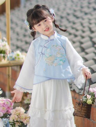 #幼儿服装 桐花坞改良汉服女童春秋2025新款儿童中国风套装小女孩新中式唐装#好物推荐🔥 #好物分享 #好物种草推荐 #萌娃穿搭