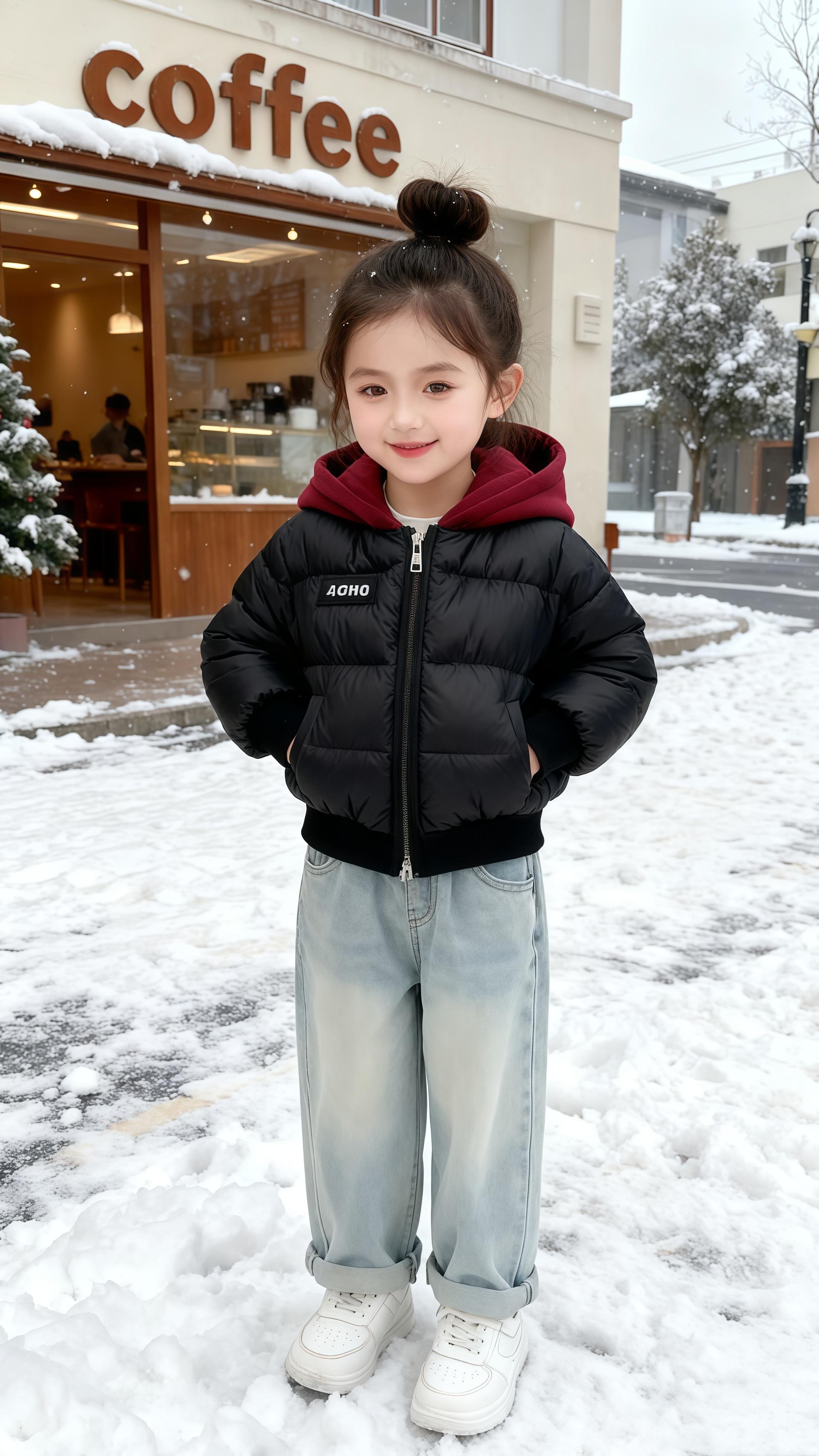 #冬季穿搭 #棉服也能穿出时尚感 #双面可穿棉服 #高品质童装 #保暖又好看